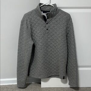 Gray Quilted Men's Sweater